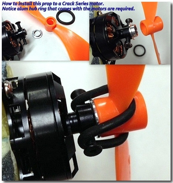 GWS Slow Fly 8x4.3 Props with adapter rings